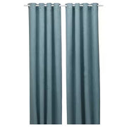 IKEA BIRTNA Block-out curtains, 1 pair, light grey-turquoise | IKEA Block-out curtains | IKEA Curtains | Eachdaykart - EachDayKart