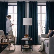 IKEA BLAHUVA Block-out curtains, 1 pair, dark blue | IKEA Block-out curtains | IKEA Curtains | Eachdaykart - EachDayKart