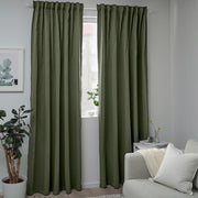 IKEA BLAHUVA Block-out curtains, 1 pair, green | IKEA Block-out curtains | IKEA Curtains | Eachdaykart - EachDayKart