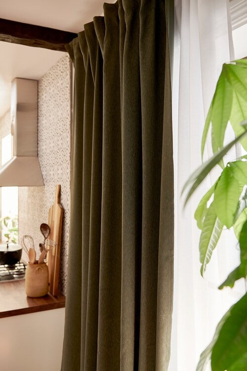 IKEA BLAHUVA Block-out curtains, 1 pair, green | IKEA Block-out curtains | IKEA Curtains | Eachdaykart - EachDayKart