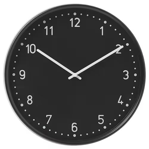 IKEA BONDIS Wall clock, black | IKEA Wall & table clocks | Eachdaykart - EachDayKart