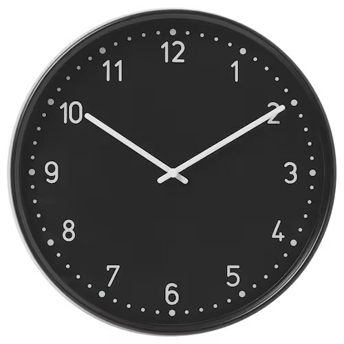 IKEA BONDIS Wall clock, low-voltage/black | IKEA Wall & table clocks | Eachdaykart