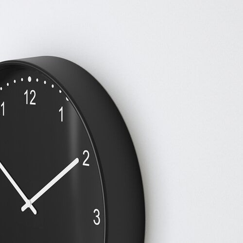 IKEA BONDIS Wall clock, low-voltage/black | IKEA Wall & table clocks | Eachdaykart - EachDayKart
