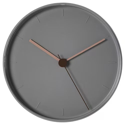 IKEA BONDTOLVAN Wall clock, grey-pink | IKEA Wall & table clocks | Eachdaykart - EachDayKart