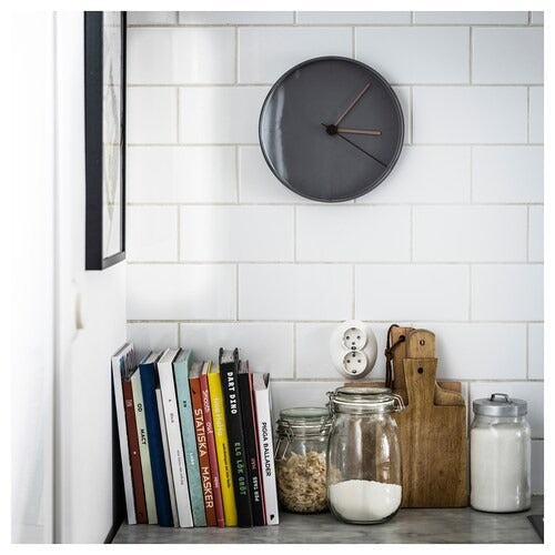 IKEA BONDTOLVAN Wall clock, grey-pink | IKEA Wall & table clocks | Eachdaykart - EachDayKart