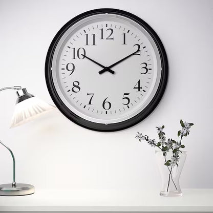 IKEA BRAVUR Wall clock, black | IKEA Wall & table clocks | Eachdaykart