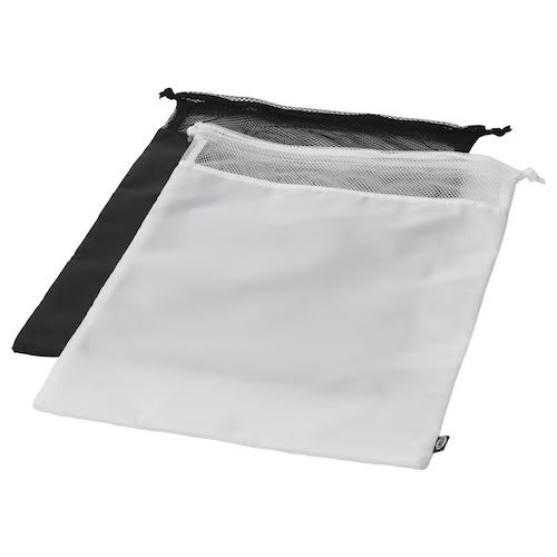 IKEA BRODERLIG Laundry bag, black/white | Travel accessories | IKEA Bags | Eachdaykart