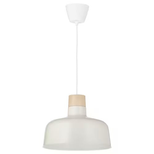 IKEA BUNKEFLO Pendant lamp, white/birch, 36 cm (14 ") | IKEA ceiling lights | Eachdaykart - EachDayKart