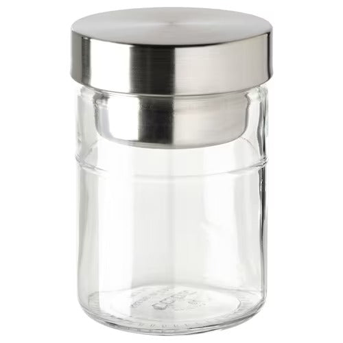 IKEA DAGKLAR Jar with insert, clear glass/stainless steel | Food containers | Storage & organisation | Eachdaykart - EachDayKart