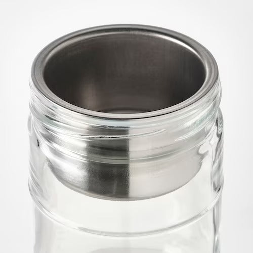 IKEA DAGKLAR Jar with insert, clear glass/stainless steel | Food containers | Storage & organisation | Eachdaykart - EachDayKart