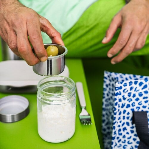 IKEA DAGKLAR Jar with insert, clear glass/stainless steel | Food containers | Storage & organisation | Eachdaykart - EachDayKart