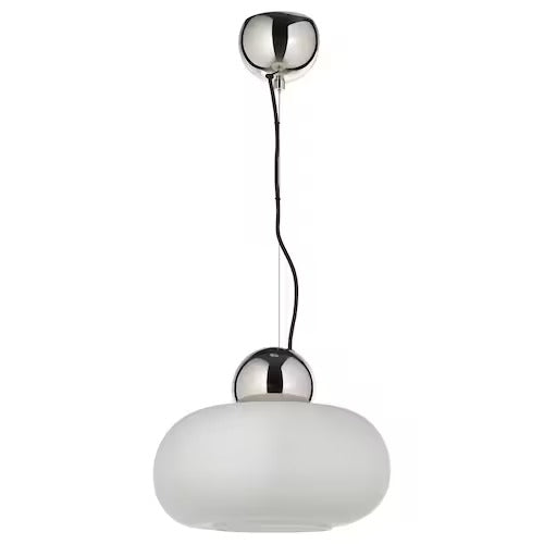 IKEA DEJSA Pendant lamp, chrome-plated/opal white glass | IKEA ceiling lights | Eachdaykart - EachDayKart