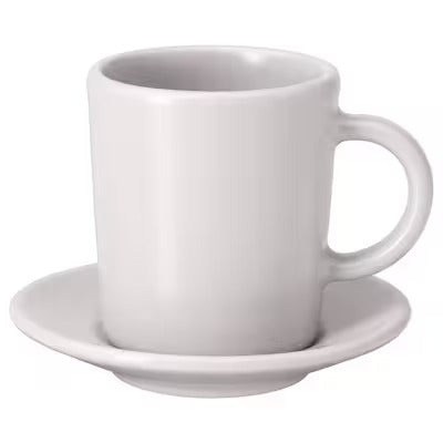 IKEA 365+ Espresso cup and saucer, white, 2 oz - IKEA