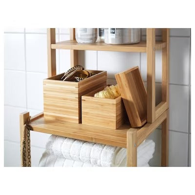 IKEA DRAGAN 4-piece bathroom set, bamboo | IKEA Bathroom boxes & baskets | IKEA Storage boxes & baskets | IKEA Small storage & organisers | Eachdaykart - EachDayKart