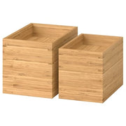 IKEA DRAGAN 4-piece bathroom set, bamboo | IKEA Bathroom boxes & baskets | IKEA Storage boxes & baskets | IKEA Small storage & organisers | Eachdaykart - EachDayKart