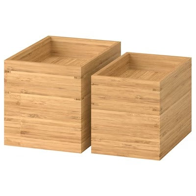 IKEA DRAGAN 4-piece bathroom set, bamboo | IKEA Bathroom boxes & baskets | IKEA Storage boxes & baskets | IKEA Small storage & organisers | Eachdaykart - EachDayKart