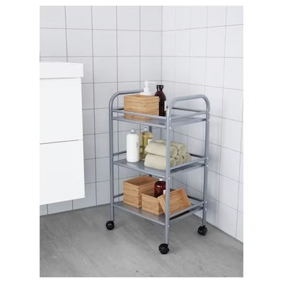 IKEA DRAGGAN Trolley, silver-colour | IKEA Kitchen islands & trolleys | IKEA Trolleys | Eachdaykart