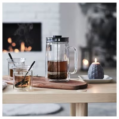 IKEA EGENTLIG Coffee/tea maker, double-walled/clear glass | IKEA Coffee makers & accessories | IKEA Coffee & tea | Eachdaykart