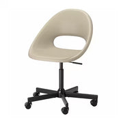 IKEA ELDBERGET / MALSKAR Swivel chair, beige/black | IKEA Desk chairs for home | IKEA Desk chairs | Eachdaykart - EachDayKart