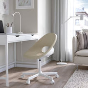 IKEA ELDBERGET / MALSKAR Swivel chair, beige/white | IKEA Desk chairs for home | IKEA Desk chairs | Eachdaykart - EachDayKart