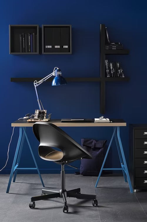 IKEA ELDBERGET / MALSKAR Swivel chair, dark grey/black | IKEA Desk chairs for home | IKEA Desk chairs | Eachdaykart - EachDayKart