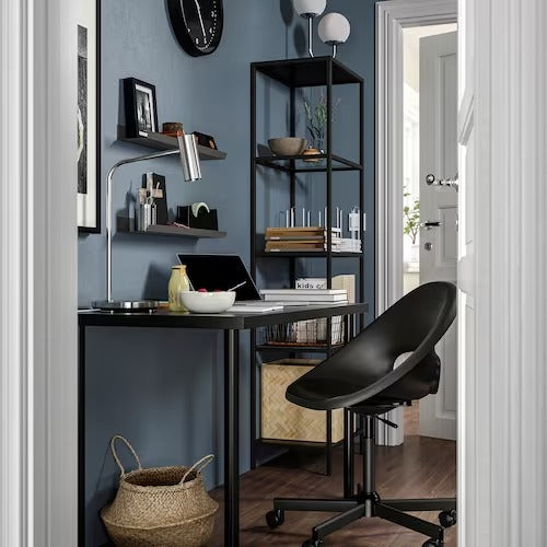 IKEA ELDBERGET / MALSKAR Swivel chair, dark grey/black | IKEA Desk chairs for home | IKEA Desk chairs | Eachdaykart