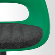IKEA ELDBERGET / MALSKAR Swivel chair + pad, green black/dark grey | IKEA Desk chairs for home | IKEA Desk chairs | Eachdaykart - EachDayKart