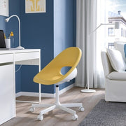 IKEA ELDBERGET / MALSKAR Swivel chair, yellow/white | IKEA Desk chairs for home | IKEA Desk chairs | Eachdaykart - EachDayKart