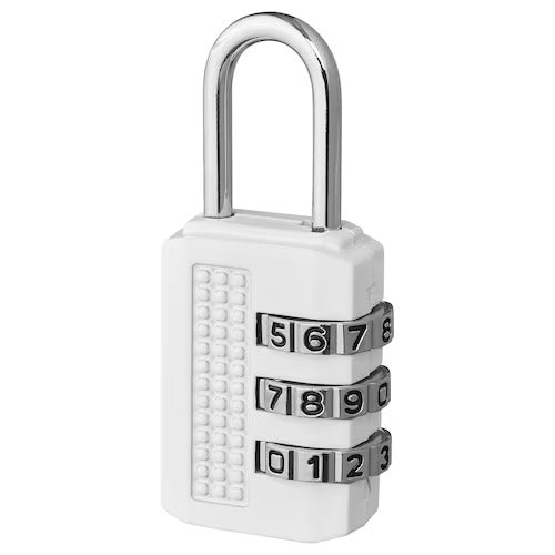 IKEA ELLOVEN Padlock, white | Travel accessories | IKEA Bags | Eachdaykart - EachDayKart