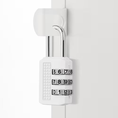 IKEA ELLOVEN Padlock, white | Travel accessories | IKEA Bags | Eachdaykart - EachDayKart