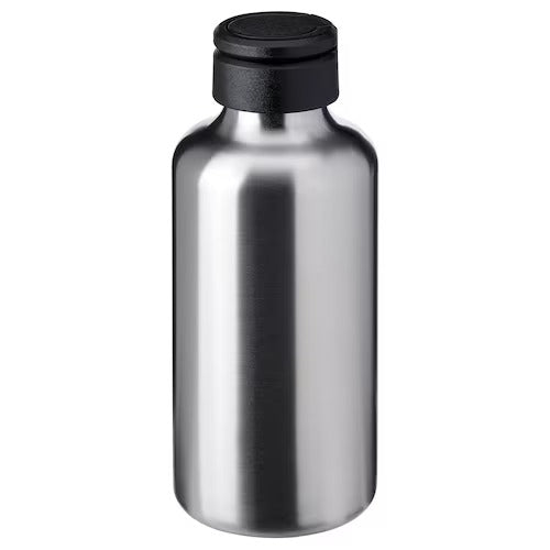 IKEA ENKELSPÅRIG Water bottle, stainless steel/black | Water bottle & travel mugs | Storage & organisation | Eachdaykart - EachDayKart