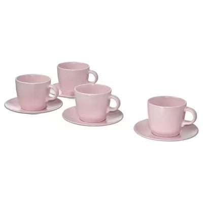 IKEA Vardagen Coffee Cup & Saucer Dimensions & Drawings