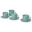 IKEA FARGKLAR Cup with saucer, matt light turquoise, pack of 4 | IKEA Mugs & cups | IKEA Coffee & tea | Eachdaykart
