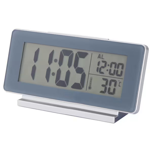 IKEA FILMIS Clock/thermometer/alarm, low-voltage/black | IKEA Alarm Clocks | IKEA