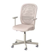 IKEA FLINTAN Office chair with armrests, beige | IKEA Desk chairs for home - EachDayKart