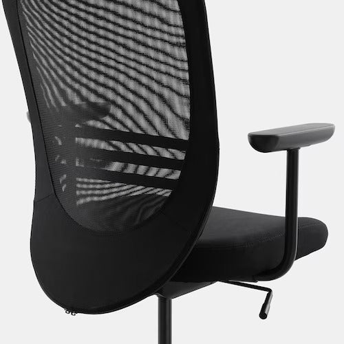 IKEA FLINTAN Office chair with armrests, black | IKEA Desk chairs for home | IKEA Desk chairs | Eachdaykart - EachDayKart