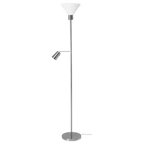 IKEA FLUGBO Floor uplighter/reading lamp, nickel-plated | IKEA Floor Lamps | Eachdaykart