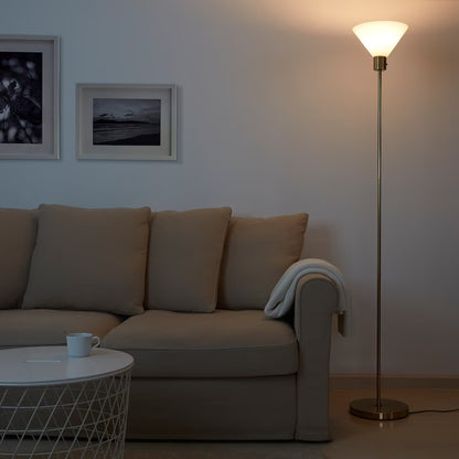 IKEA FLUGBO Floor uplighter, brass-colour/glass | IKEA Floor Lamps | Eachdaykart