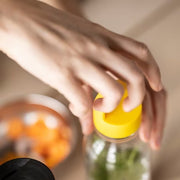 IKEA FORMSKON Water bottle, clear glass/yellow | Water bottle & travel mugs | Storage & organisation | Eachdaykart - EachDayKart