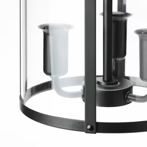 IKEA GALJON Pendant lamp, black/transparent glass, 25 cm (10 ") | IKEA ceiling lights | Eachdaykart
