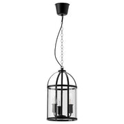 IKEA GALJON Pendant lamp, black/transparent glass, 25 cm (10 ") | IKEA ceiling lights | Eachdaykart - EachDayKart