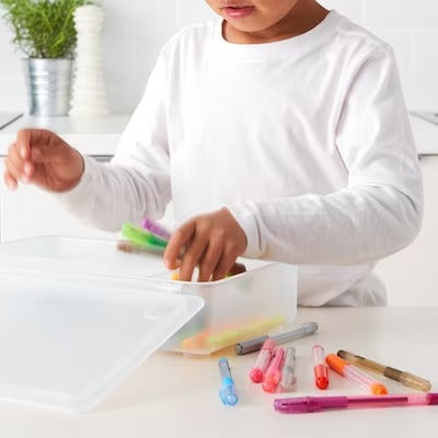 IKEA GLIS Box with lid, transparent | IKEA Children's boxes & baskets | IKEA Storage boxes & baskets | IKEA Small storage & organisers | Eachdaykart - EachDayKart