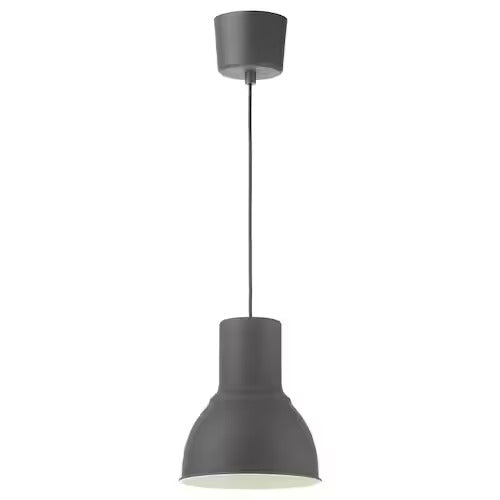 IKEA HEKTAR Pendant lamp, dark grey, 22 cm (9 ") | IKEA ceiling lights | Eachdaykart - EachDayKart