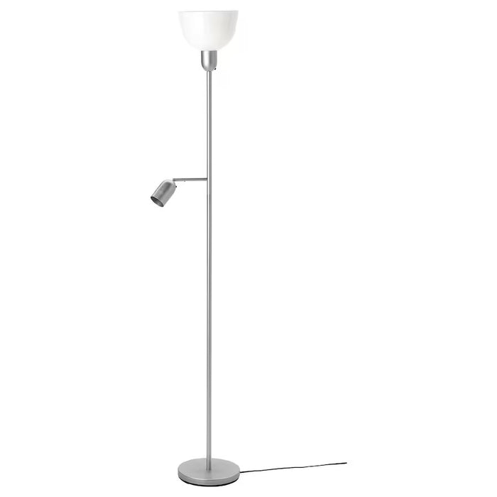 IKEA HEKTOGRAM Floor uplighter/reading lamp, silver-colour/white | IKEA Floor Lamps | Eachdaykart