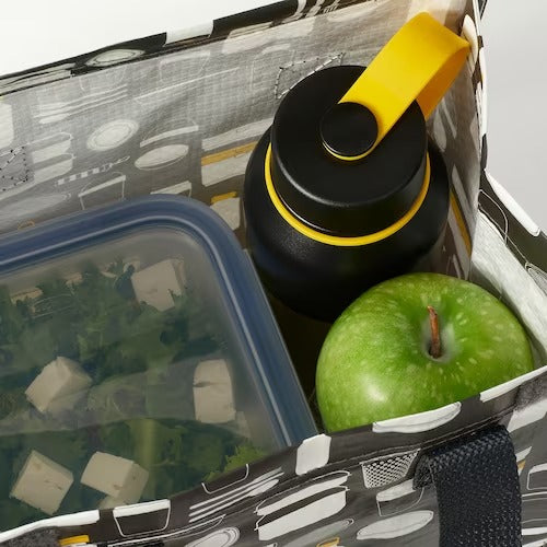 IKEA HETLEVRAD Insulated flask, stainless steel/black | Water bottle & travel mugs | Storage & organisation | Eachdaykart - EachDayKart