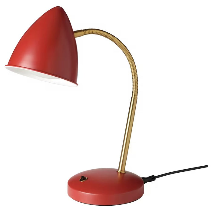 IKEA ISNALEN LED work lamp, RED/brass-colour | IKEA Children's lighting | Eachdaykart