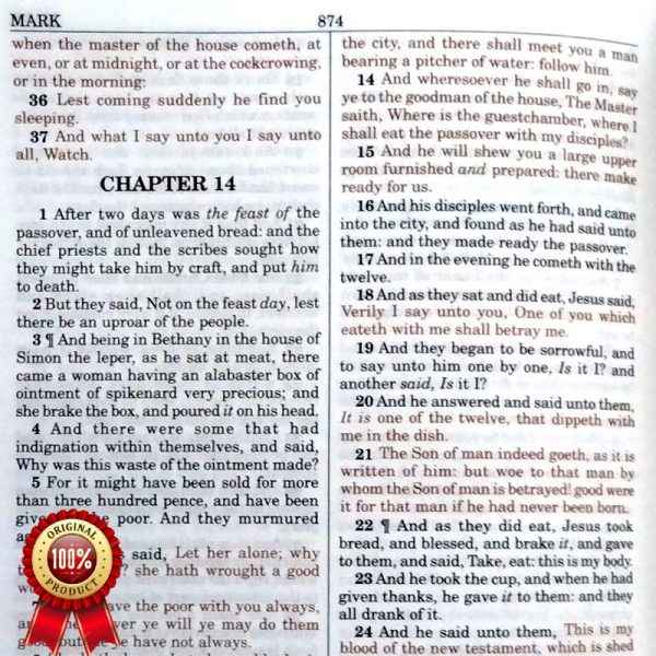 Authorized King James Version (Red Letter and Pocket Size) Edition Leather Bound - English Bibles - EachDayKart