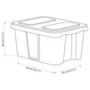 IKEA KLAMTARE Box with lid, in/outdoor, dark grey | IKEA Secondary storage boxes | IKEA Storage boxes & baskets | IKEA Small storage & organisers | Eachdaykart - EachDayKart