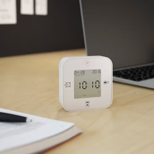 IKEA KLOCKIS Clock/thermometer/alarm/timer, white | IKEA Wall & table clocks | Eachdaykart