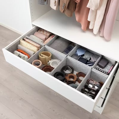 IKEA KOMPLEMENT Box, set of 8, light grey | IKEA Clothes boxes | IKEA Storage boxes & baskets | IKEA Small storage & organisers | Eachdaykart
